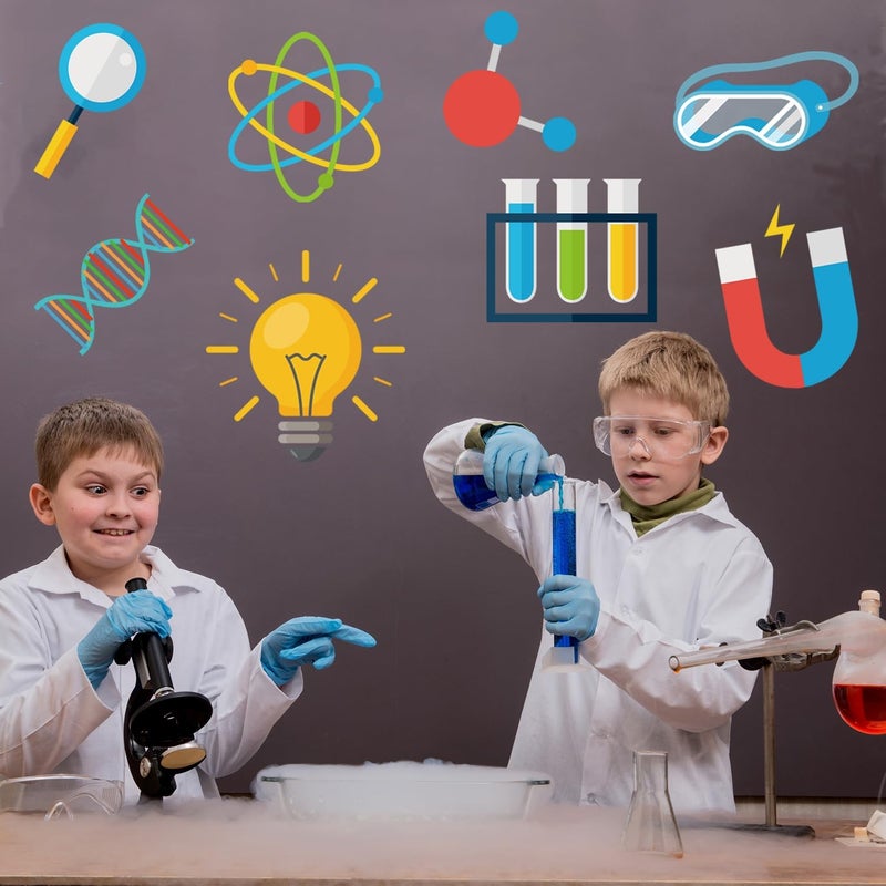 Joffetii 78Pcs Science Classroom Bulletin Board Decorations with Borders, Classroom Decor Paper Cutouts Teacher Must Haves Science Theme Back to School Home Office Decorations - Image 4